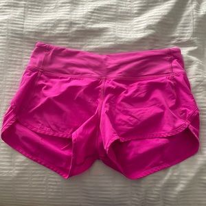Pink lululemon shorts